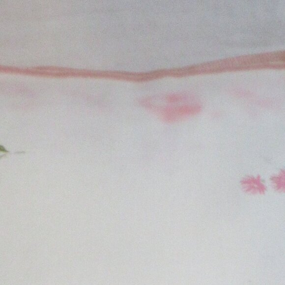 VINTAGE~ HTF~FLANNEL LINED PINK FLORAL PLASTIC TABLECLOTH/ BANQUET ~ 85" X 59" - Picture 9 of 9